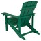 Merrick Lane Riviera Azure Adirondack Patio Chairs With Vertical Lattice Back And Weather Resistant Frame